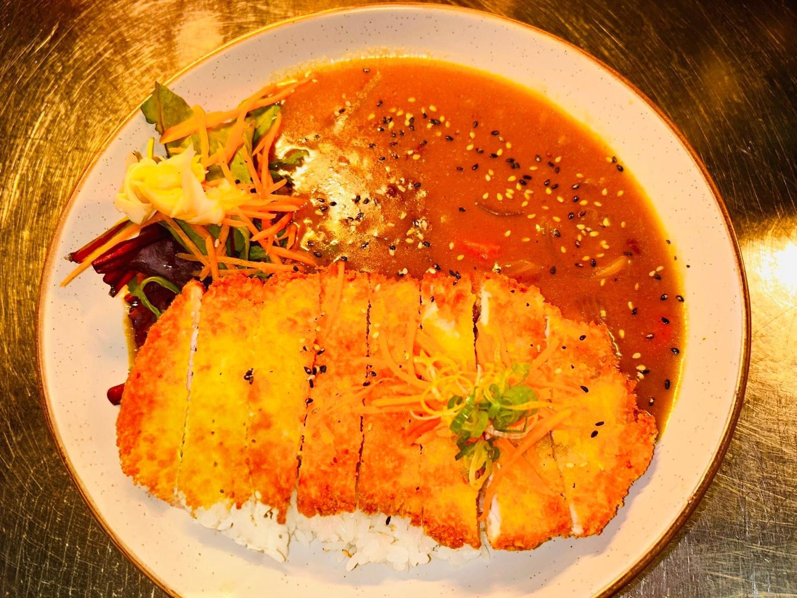Chicken katsu curry and rice